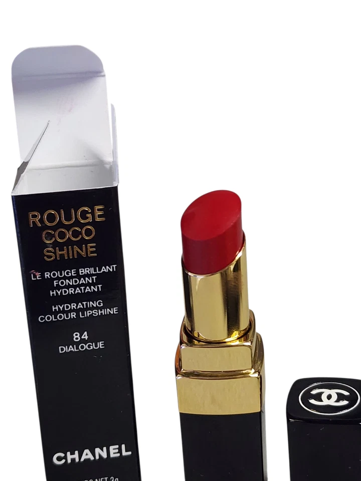 Chanel Rouge Coco Shine Lipstick 84 Dialogue Hydrating Colour .1 oz New in Box - Image 2 of 3