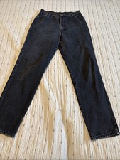Vintage 1985 Wrangler 22MWSDB Black High Rise Western Jeans Made in USA 34x31.5