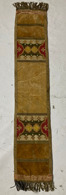 Vintage traditioneller schöner Nadelspitze Glockenzug Kasakplatte 97x19 cm