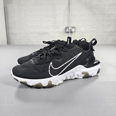 Nike React Vision Herren Sportschuhe schwarz weiß 10 UK Laufschuhe CD4374 006