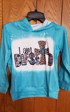 Rylee Faith: Girl's Hoodie " I Am Blessed" Size 5-6Y New W/out Tags