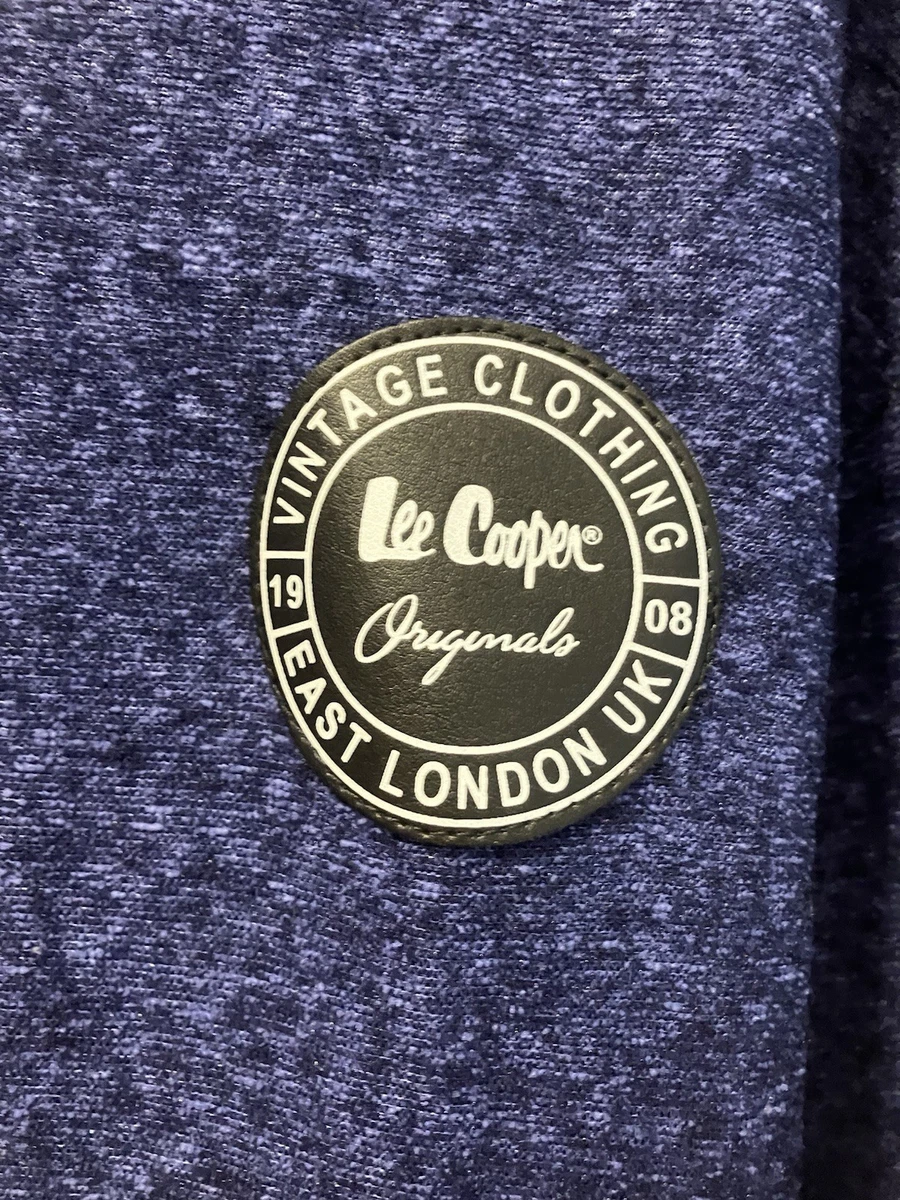 Sudadera con capucha azul para hombre Lee Cooper talla M usada una vez impecable