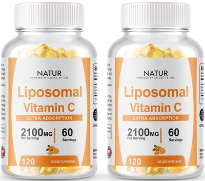Liposomal Vitamin C 2100mg 240 Softgels High Absorption Supplements USA Made