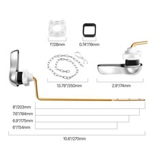 Toilet Handle Replacement Kit, Side Mount Universal Toilet Handle, Toilet Flush