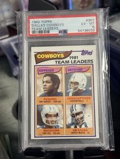 1982 Topps - Team Leaders Dorsett, Walls, Hill, Martin PSA 6 Low Pop Cowboys