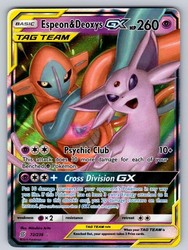 Espeon & Deoxys GX 72/236 Unified Minds Ultra Rare Holo