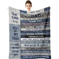 Dad Gifts Blanket - Dad Gifts from Daughter - Dad Gifts from Son 60x50 Blankets