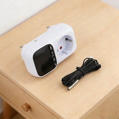 Thermostat Digital Temperaturregler Steckdose Heizung Kühlung Timer Funktion