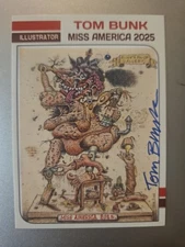 Tom Bunk Custom Signed Card - Artist for Garbage Pail Kids and Mad Magazine