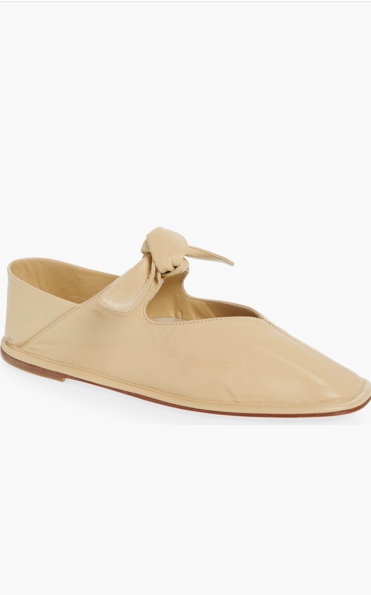 Hereu LLASADA Front Knot Flats Shoes Oat Beige Size 39 8-8.5