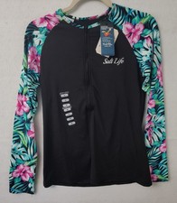 Salt Life Blue Hawaiian Youth Long Sleeve With Zipper Size Medium SLJ6034