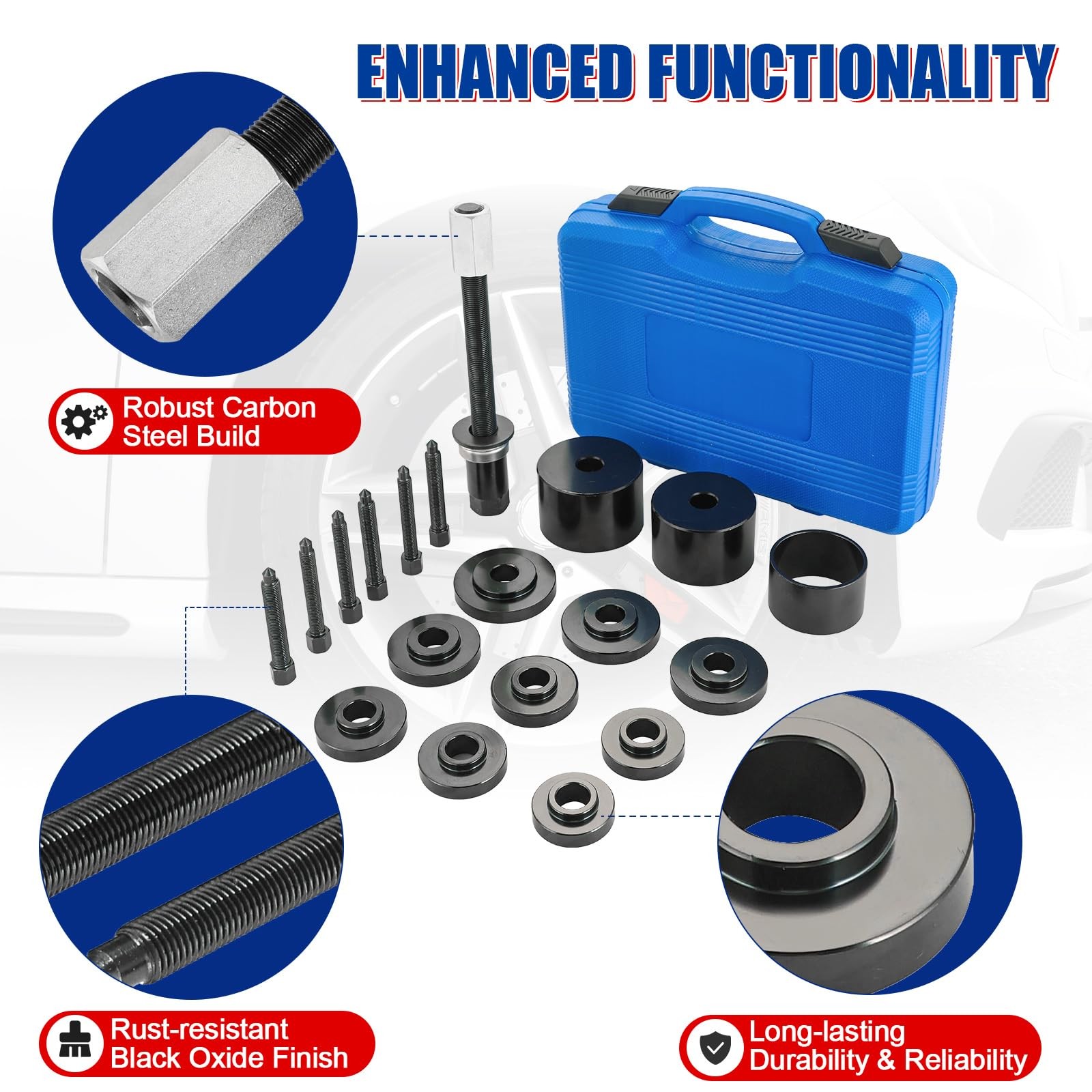 19pcs Front Wheel Drive Bearing Removal Installation Service Tool Kit, Wheel ...