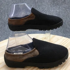 Dluxe By Dearfoams Shoes Mens 7-8 Small Casual Slip On Mules Slippers Black