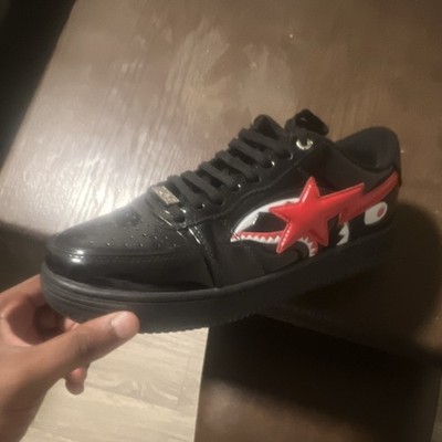 A Bathing Ape Bapesta Shark Black Red Men's Low-Top Sneaker