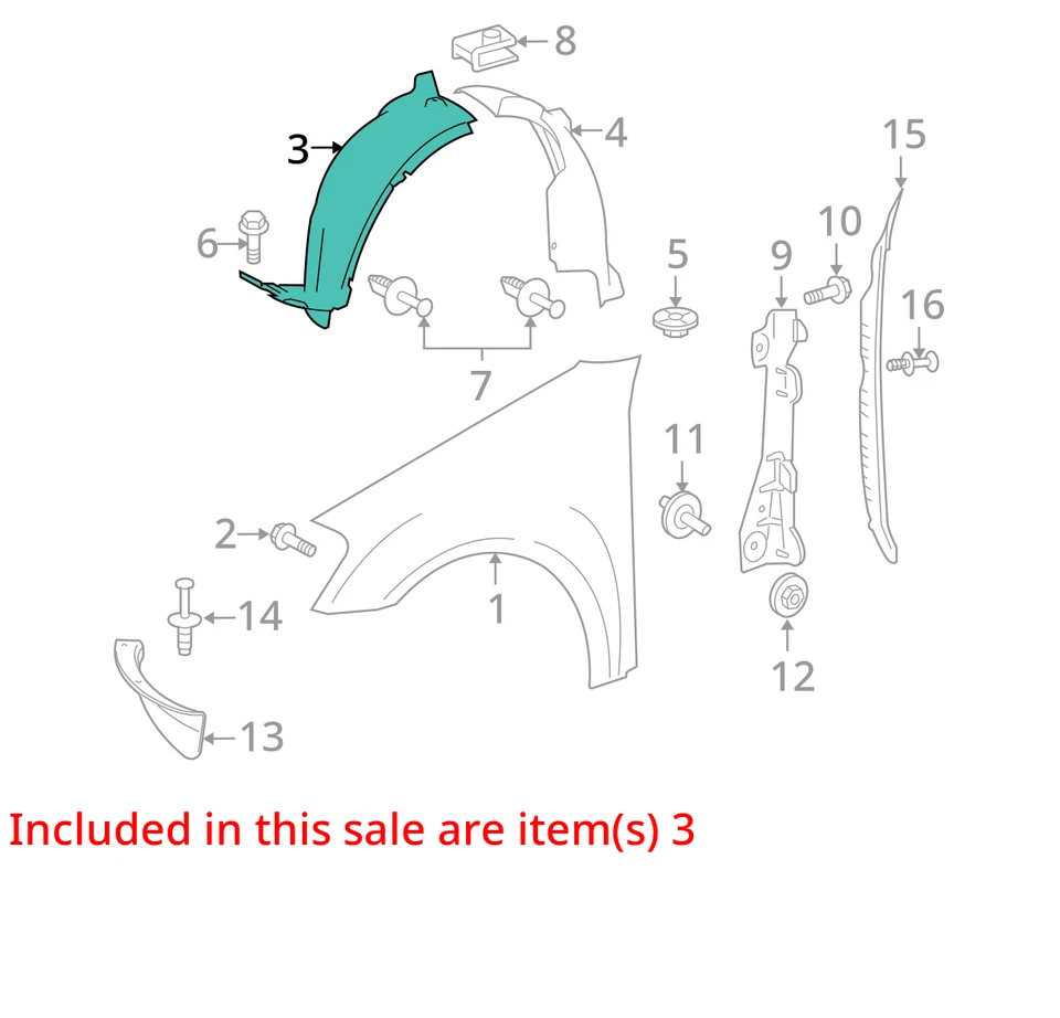 Mercedes-Benz ML450 2010 2011 protector contra salpicaduras delantero izquierdo guardabarros forro OEM Foto 3 de 4