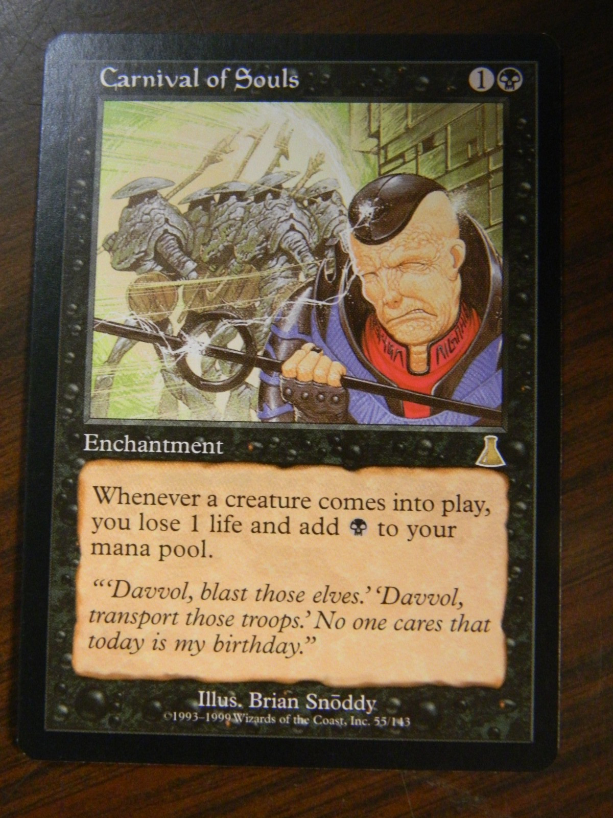 MTG Pre-Modern Urza's Destiny Black Rare Carnival Of Souls Lightly Played Cond