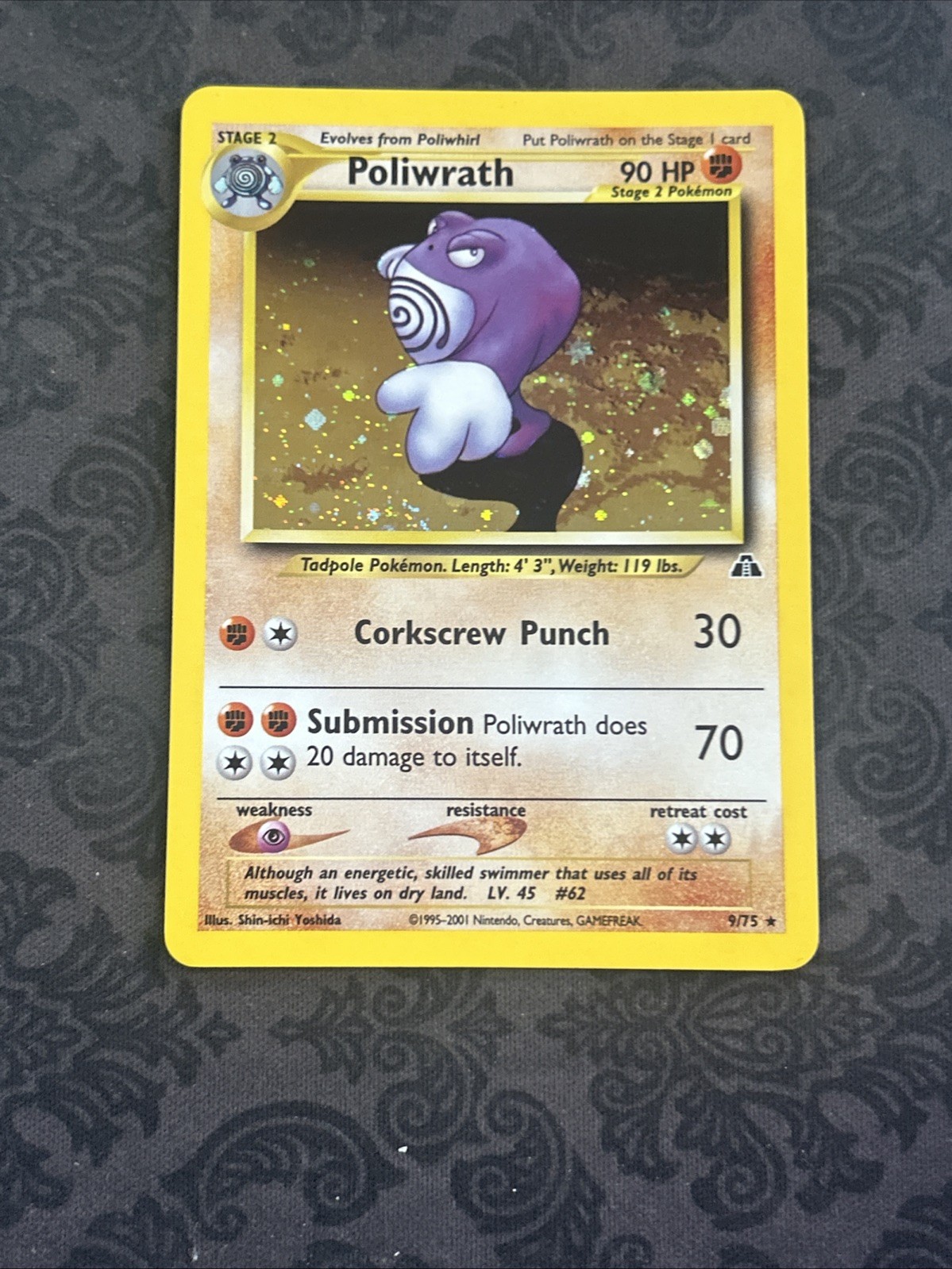 Poliwrath Holo Pokemon 2001 Neo Discovery WOTC 9/75