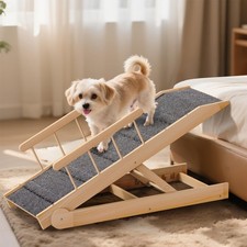 Dog Ramp for Bed, 47" Long Non-Slip Portable Pet Ramp for Small Large Dogs, W...