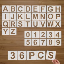 Letter Stencils for Painting   36PCS Alphabet  Number Stencils for Crafts