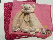 Carter  s Just One You Pink Baby Blankets  Elephant Lovey Security Blanket