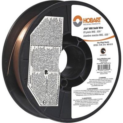 Hobart MIG Welding Wire, ER70S-6 Carbon Steel, .030in., 10-Lb. Spool, Model#