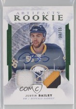 2016-17 Artifacts Rookie Emerald Dual Relic 33/35 Justin Bailey #172 Auto 0p9m