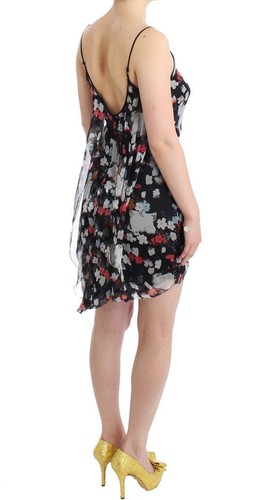 Costume National Women Multicolor Dress 100% Silk Floral Print Sundress Sz IT 40 - Picture 3 of 6