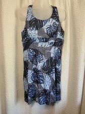 ZEROXPOSUR Bayside Blue Gray Floral Athletic Dress Size XXL