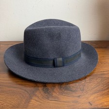 rag & bone New York Wool Felt Fedora Hat Gray...