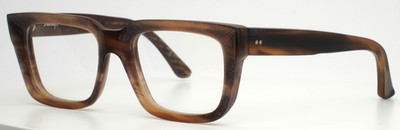 DANDY'S Rough Nerio Brown Horn Mens Rectangle Full Rim Eyeglasses 52-19-140 B:39