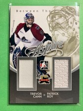 2011-12 Between The Pipes Aspire Jersey Silver #AS-04 Trevor Cann / Patrick Roy