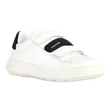 Geox Hyroo Boy Sneaker in White/Black J35GWB-085BC-C0404 Size 4 MFRP 95