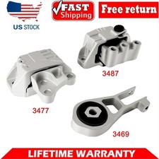 3PCS MOTOR & TRANS MOUNT FIT 2016-2017 Fiat 500X 2.4L 3487 3477 3469