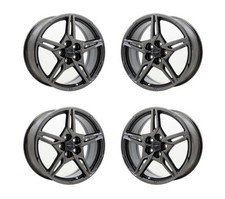 Chevy Corvette Black Chrome Pvd Wheels Rims Factory Oem 14007 14008 Set Of 4