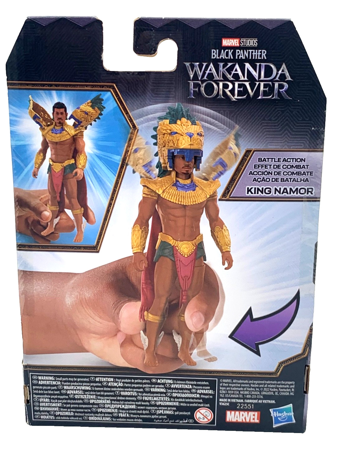 Marvel Studios Black Panther Wakanda Forever King Namor "Battle Action" 4+  New thumbnail 2