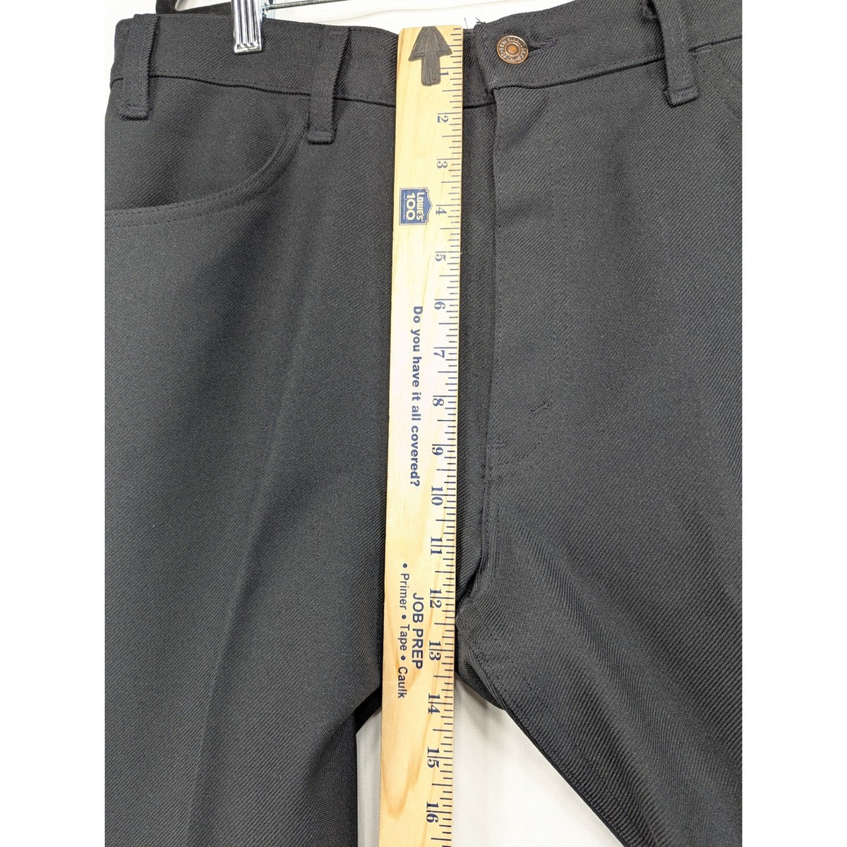 Vintage Levis Action Slacks Orange Tab Black Polyester Trousers 