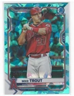 2021 Bowman Chrome Mike Trout Green Sapphire Card #'d /99