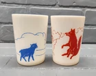 Vintage Child's Tumblers - Mary Had A Little Lamb and Red Riding Hood
