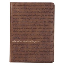 Christian Art Gifts Brown Faux Leather Journal | For I Know the Plans...