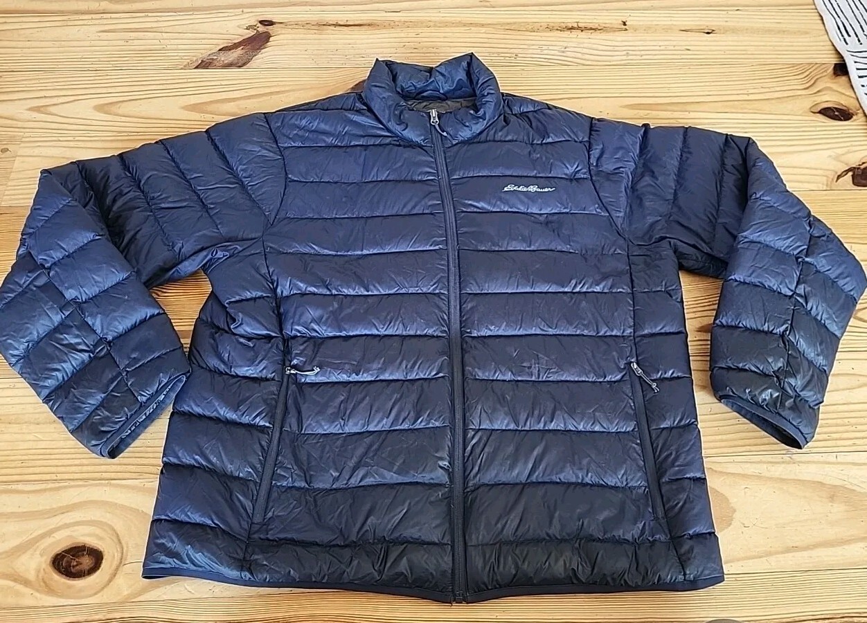 Eddie Bauer Puffer Jacket EB650 Down Fill Lightweight Packable Men's XL