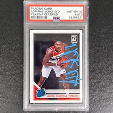 2019-20 Panini Donruss Optic Rated Rookie #187 Admiral Schofield Signed Card AUT