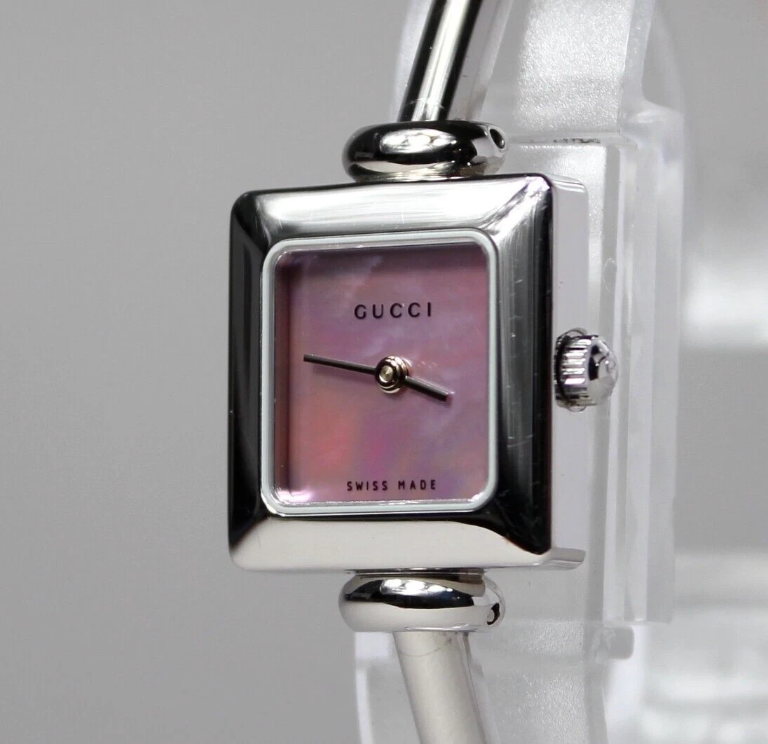 [Presque comme neuve] Montre pour femme GUCCI 1900L 19mm cadran rose coquille quartz du JAPON