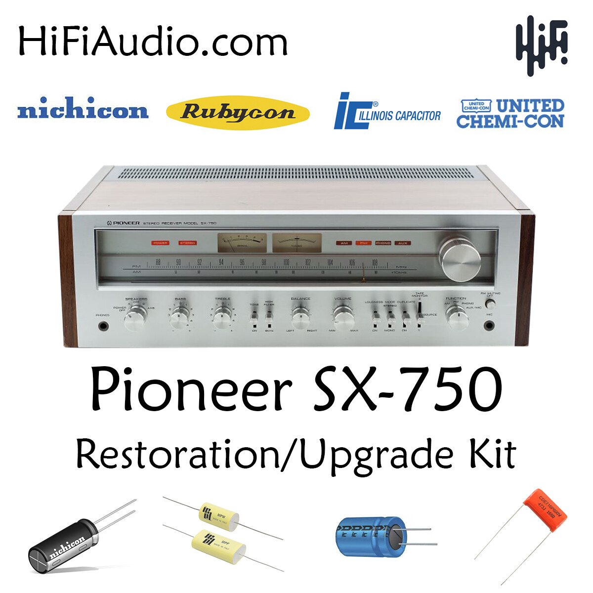 Pioneer SX-750 FULL restoration recap upgrade kit repair filter
