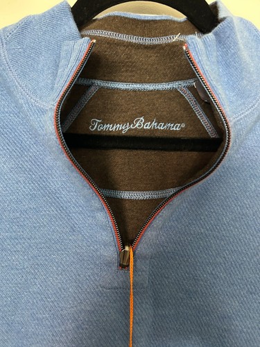 Tommy Bahama half zip Large Reversible sweater - Picture 3 of 7