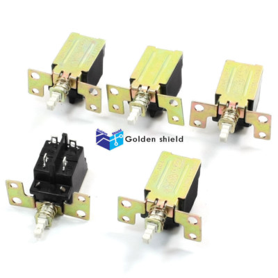 5 Pcs DPST Self Locking 4 Pin Push Button Power Switch for TV 250V AC 5A Kd