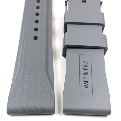 Pulsera de reloj de caucho Bonetto Cinturini modelo 324 - gris 22 mm - Imagen 2 de 4