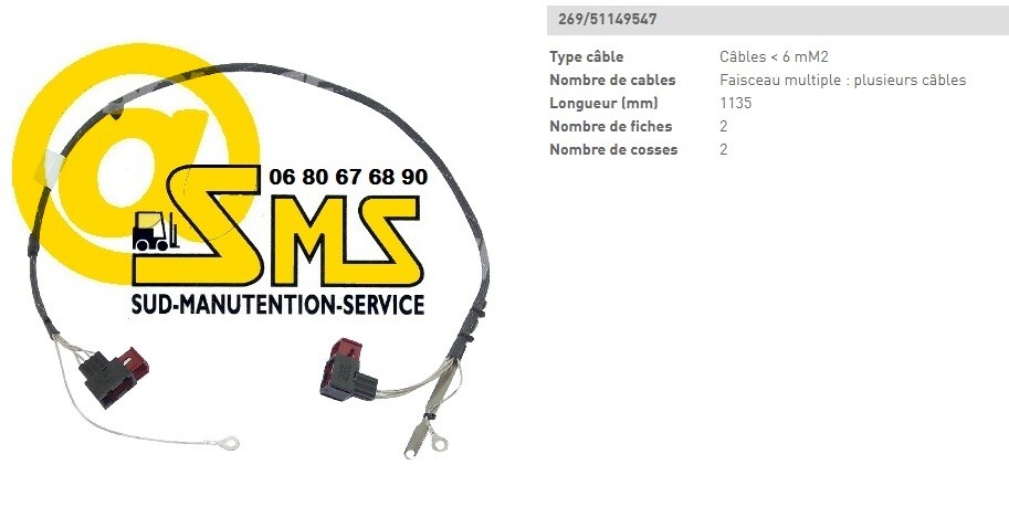 Faisceau de commande timon EJC Jungheinrich 51149547 pour réparer les faux contacts
