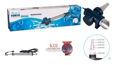 AF 75W V2A UVC Klärer MAXI Power Edelstahl Brenner Teich + 1 kg Nutramare Koi360