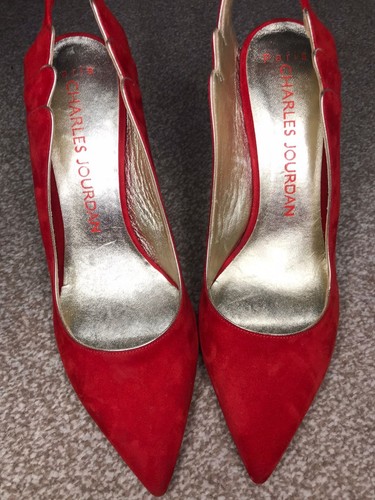 charles jourdan Designer Red Stilletoes Shoes Brand New Size 40.5 8 RRP £120 - Picture 2 of 7