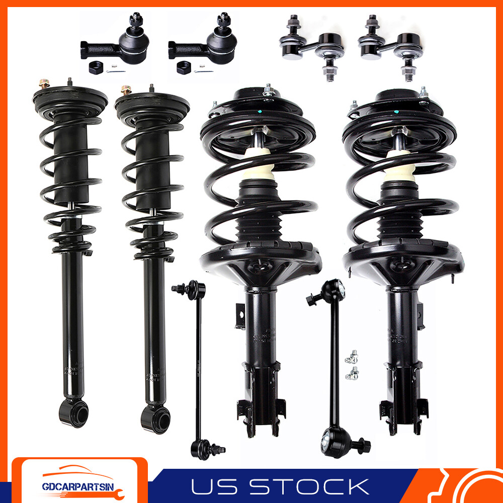 10pcs Suspension Kit Front Rear Struts Sway Bars Tie Rods for 2000-2005 Mitsubishi Eclipse